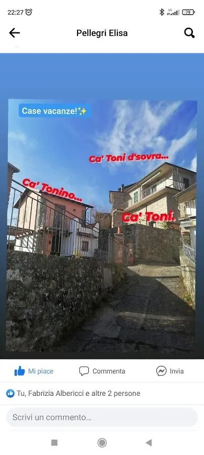 Ca' Tonino Βίλα Bagnone 0*,
